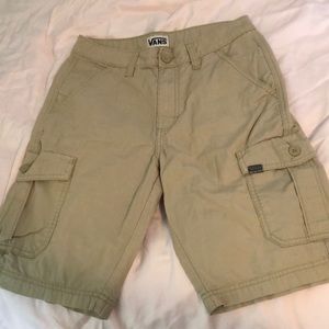 Vans Cargo Shorts Boys Tan Size 14